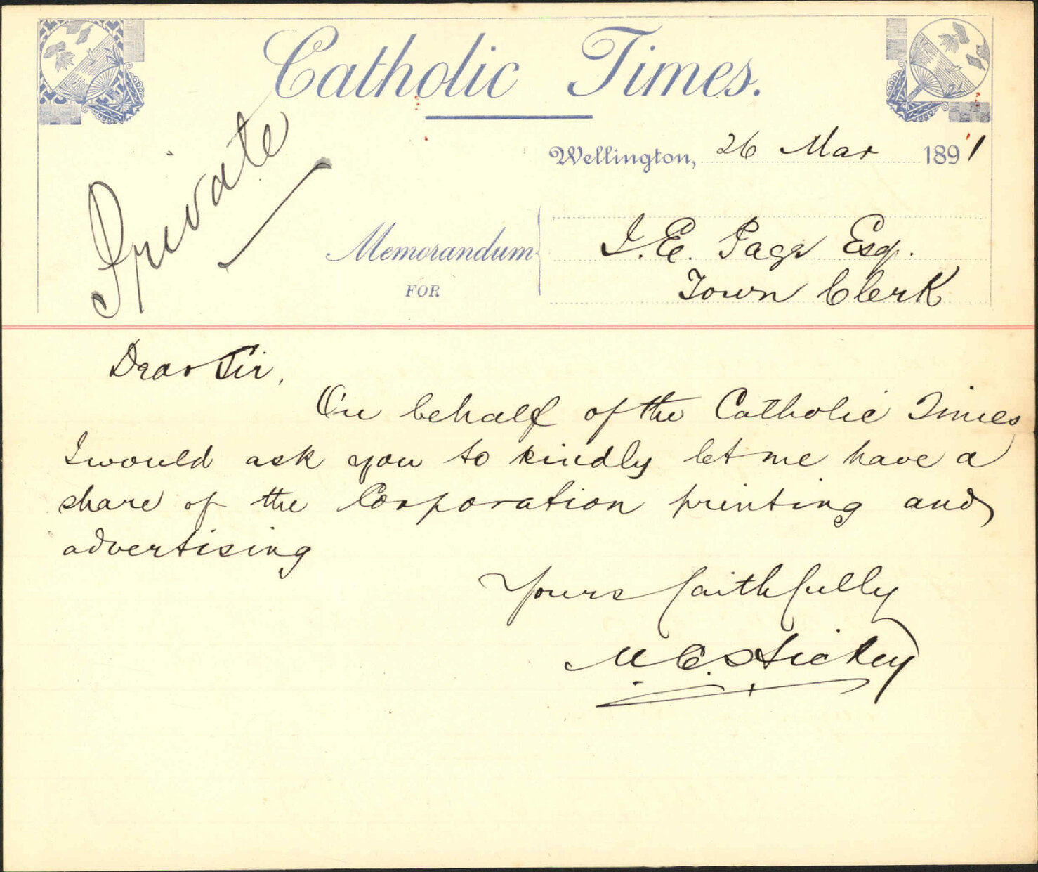 Asking share of printing etcetera - Catholic Times