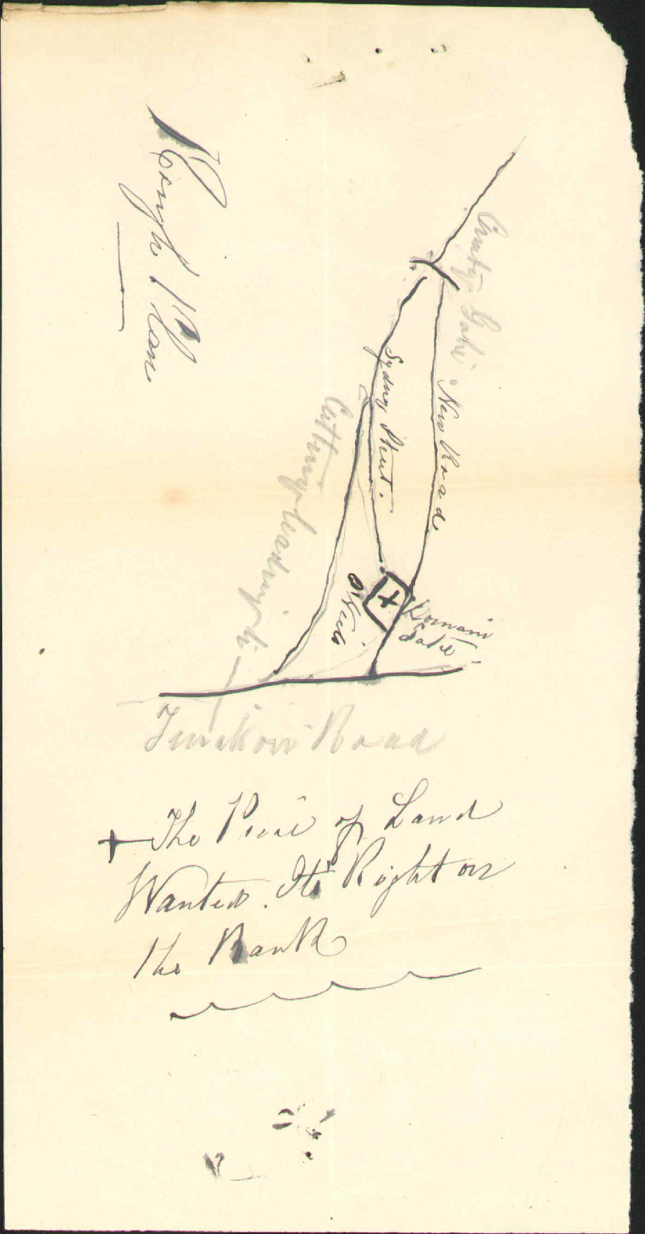 Asking to have piece of land at top of Sydney Street - Edward Tuckett