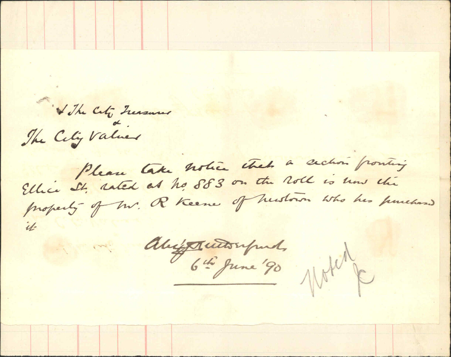 Property in Ellice Street - A J Rutherford