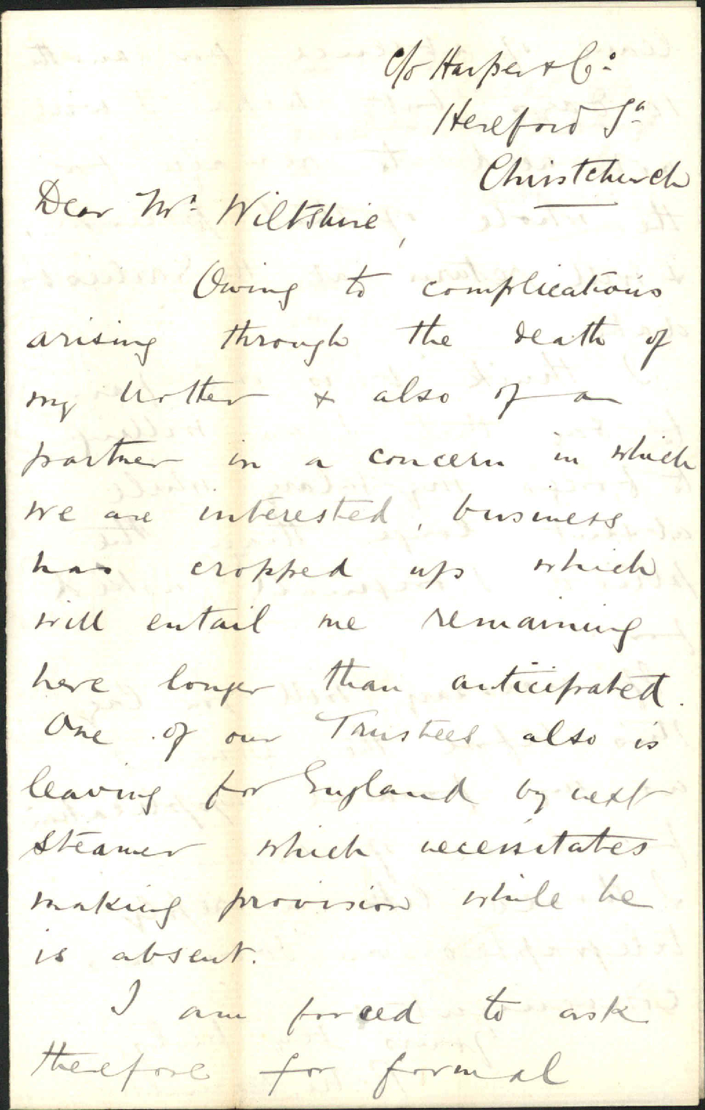 Asking leave of absence - Inspector of Nuisances
