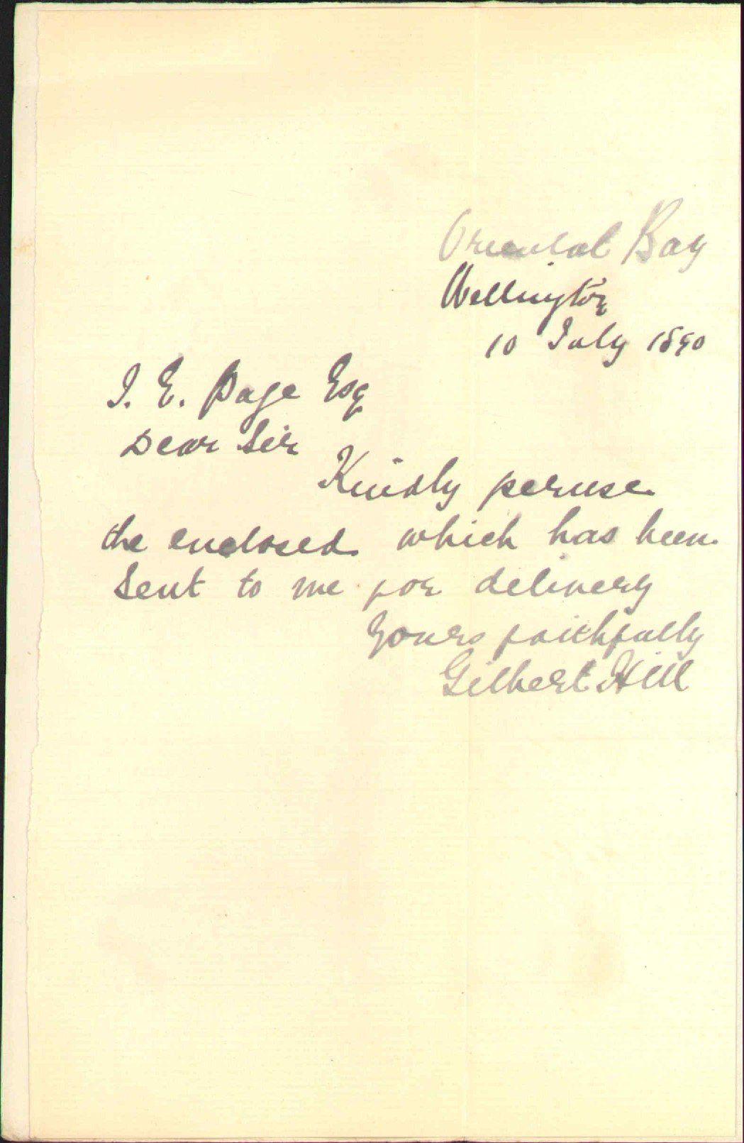 His account for rates - G B Williamson