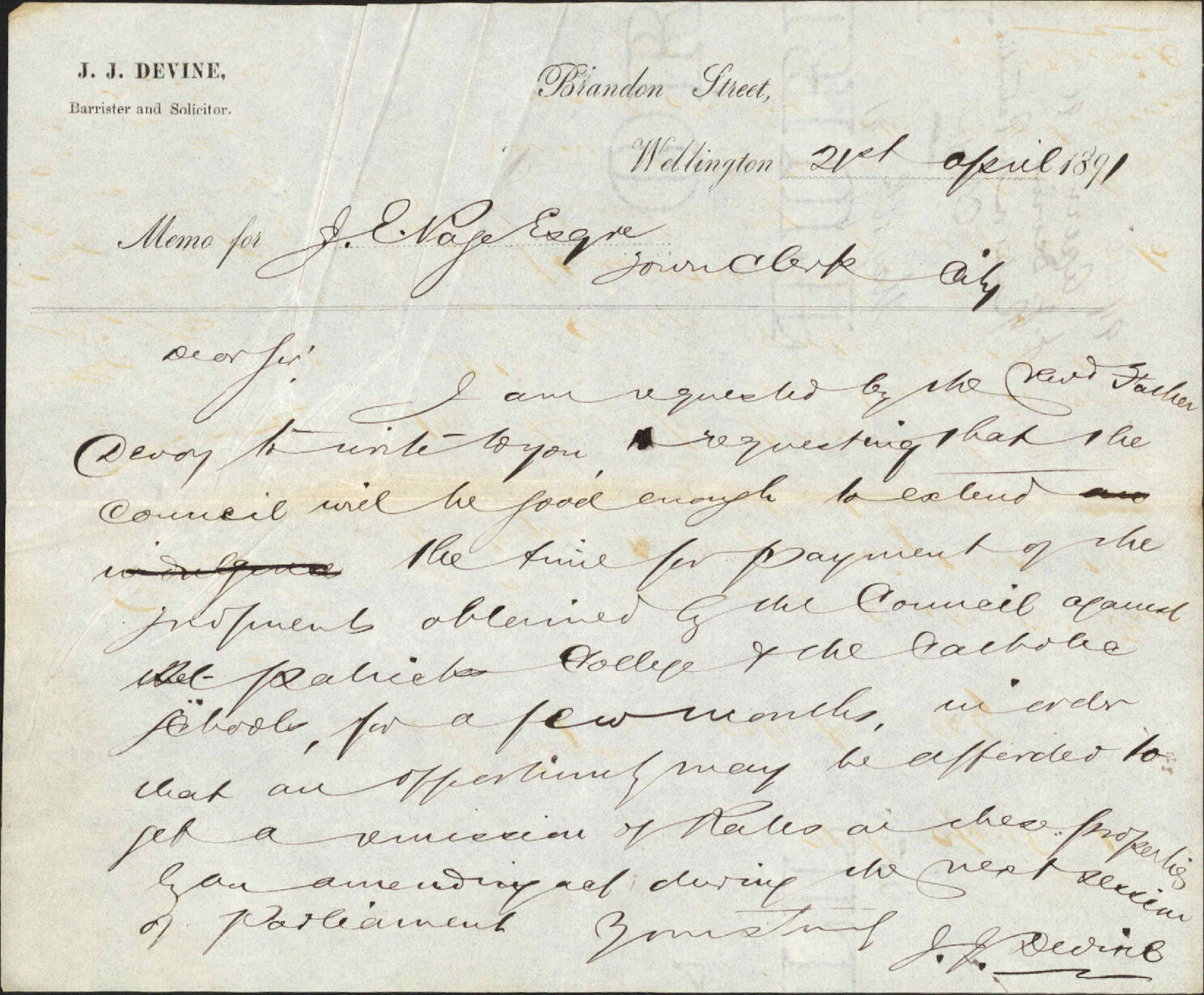 Rates on Saint Patrick's College - J J Devine