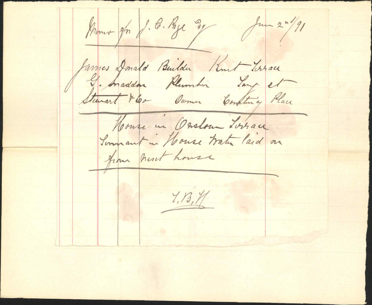 House at Onslow Terrace - City Surveyor