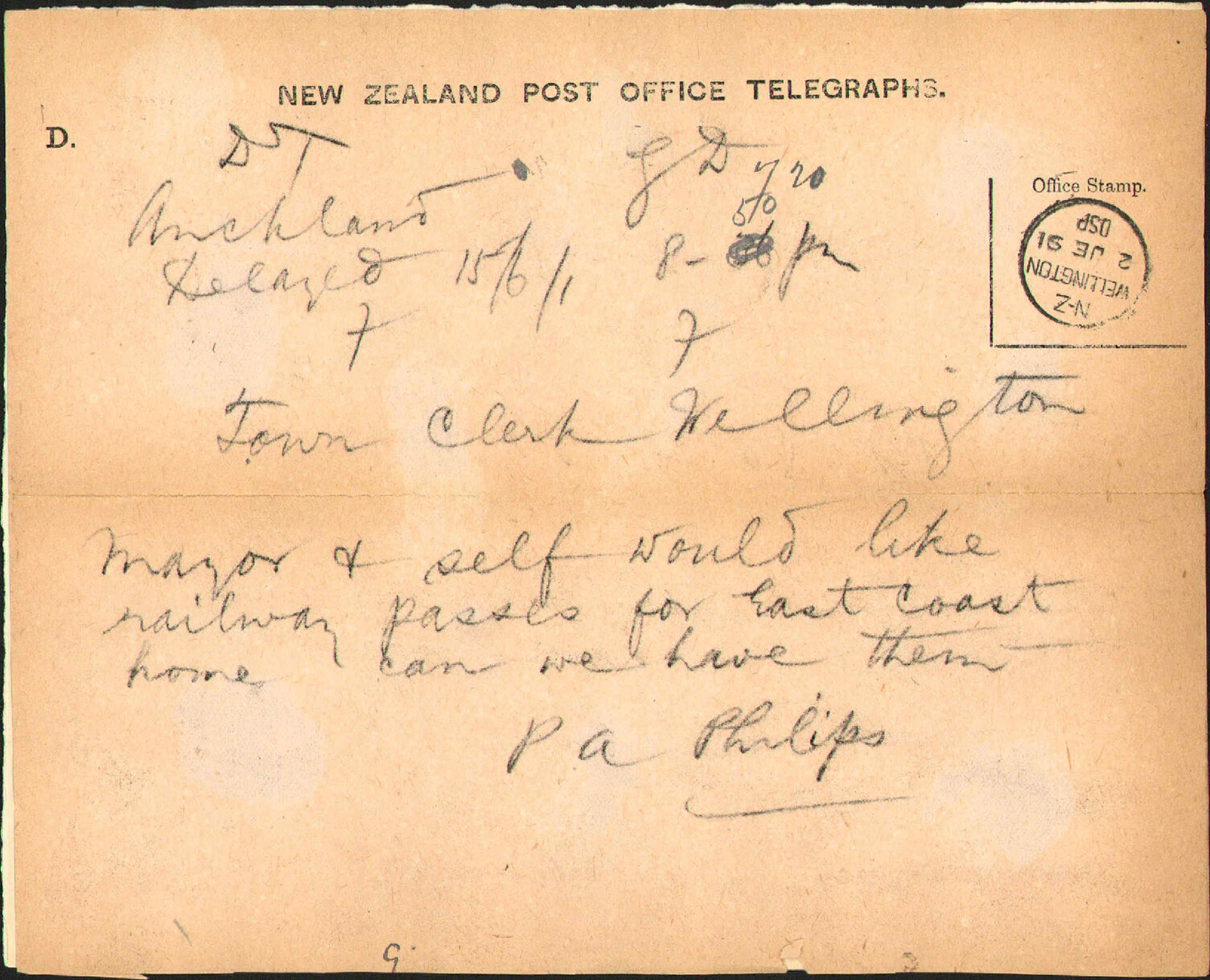 Municipal conference - Town Clerk, Auckland