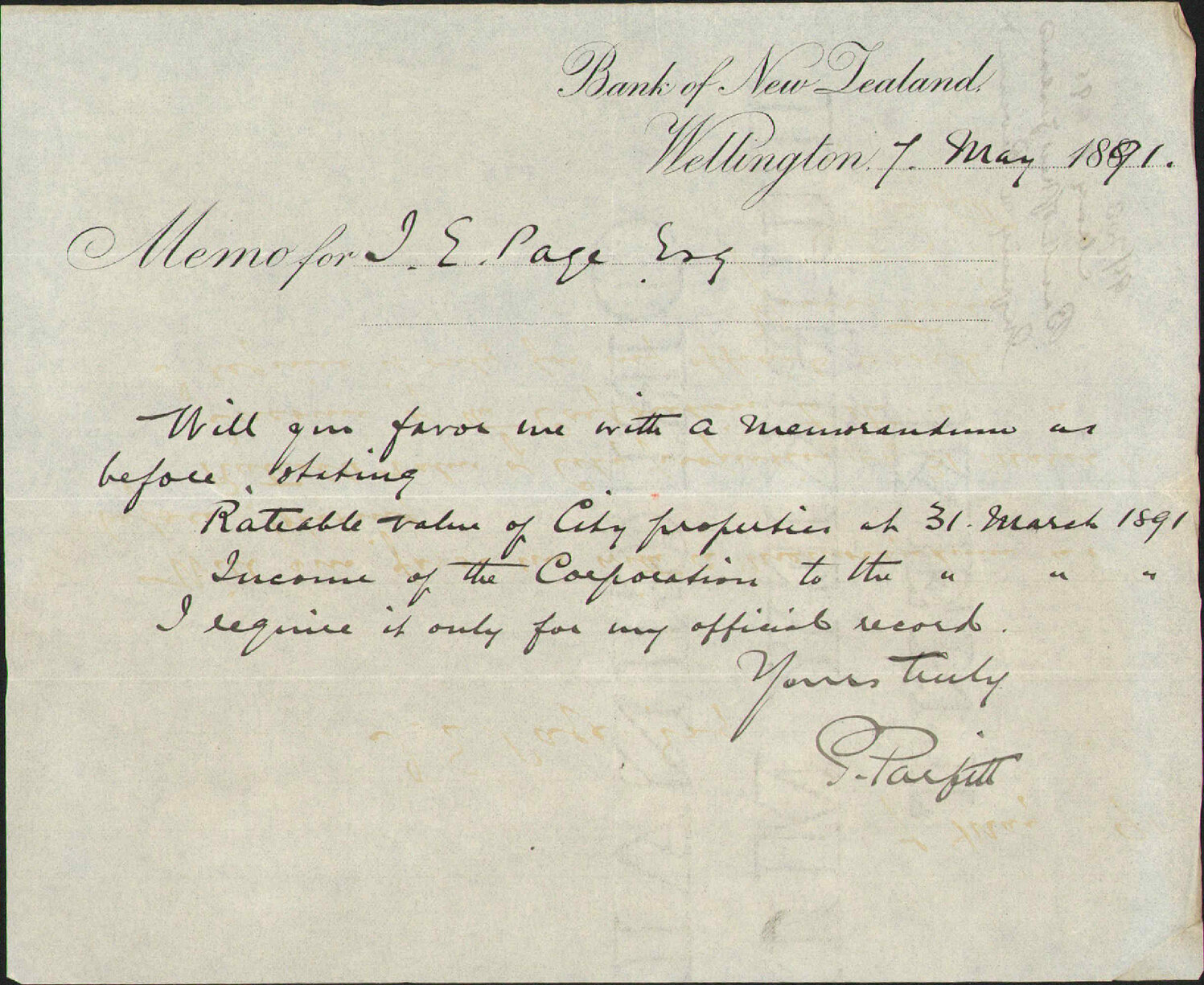 Enquiry regarding revenue etcetera - Bank of New Zealand
