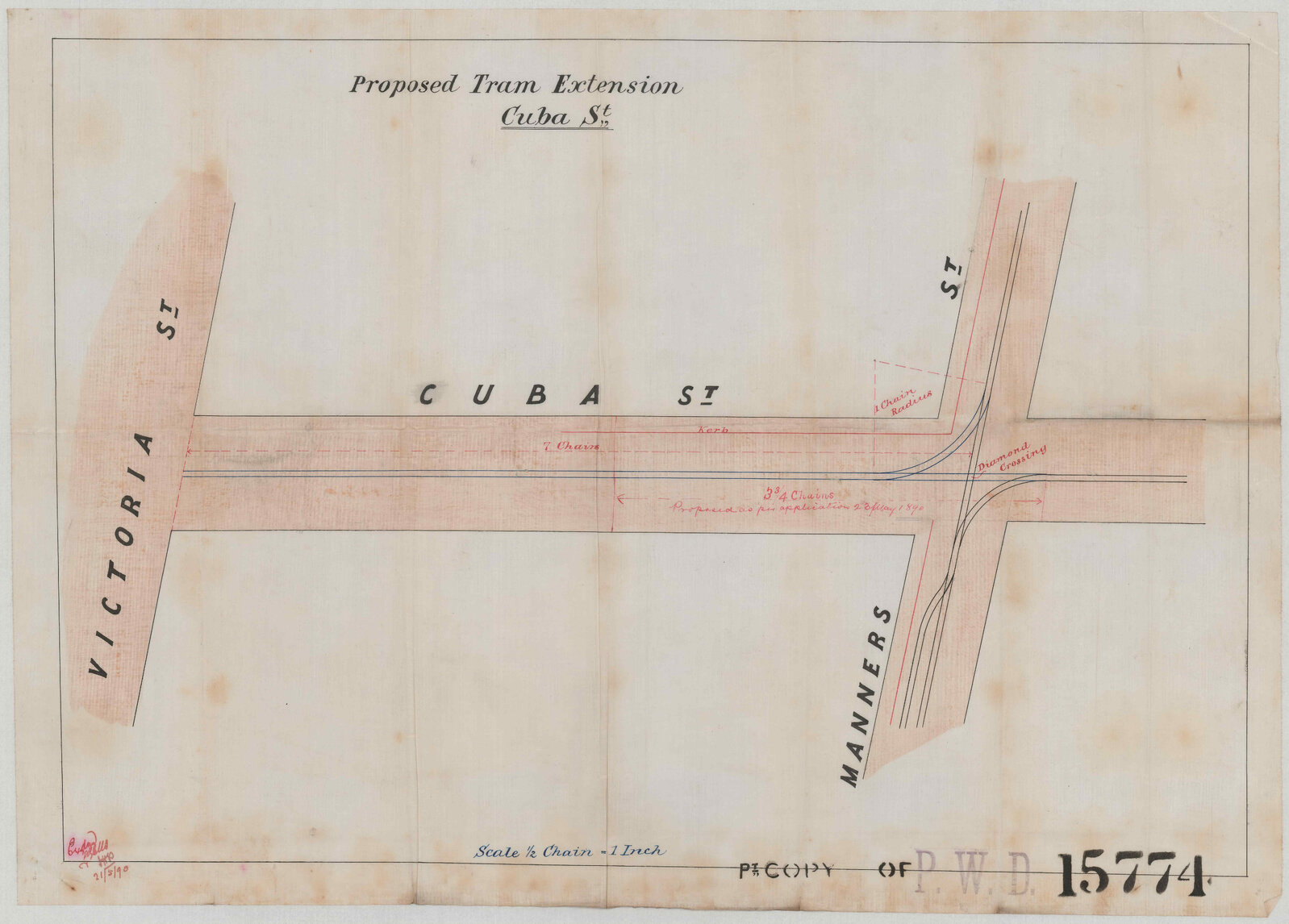 Siding at Cuba Street extension - Tramway Company