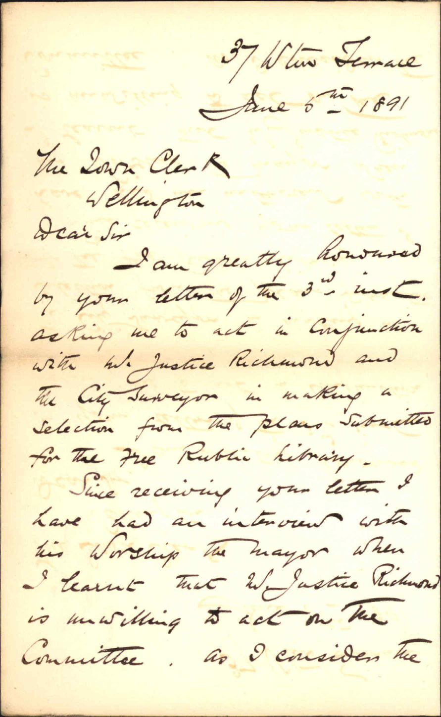 Design for public library - William Ferguson