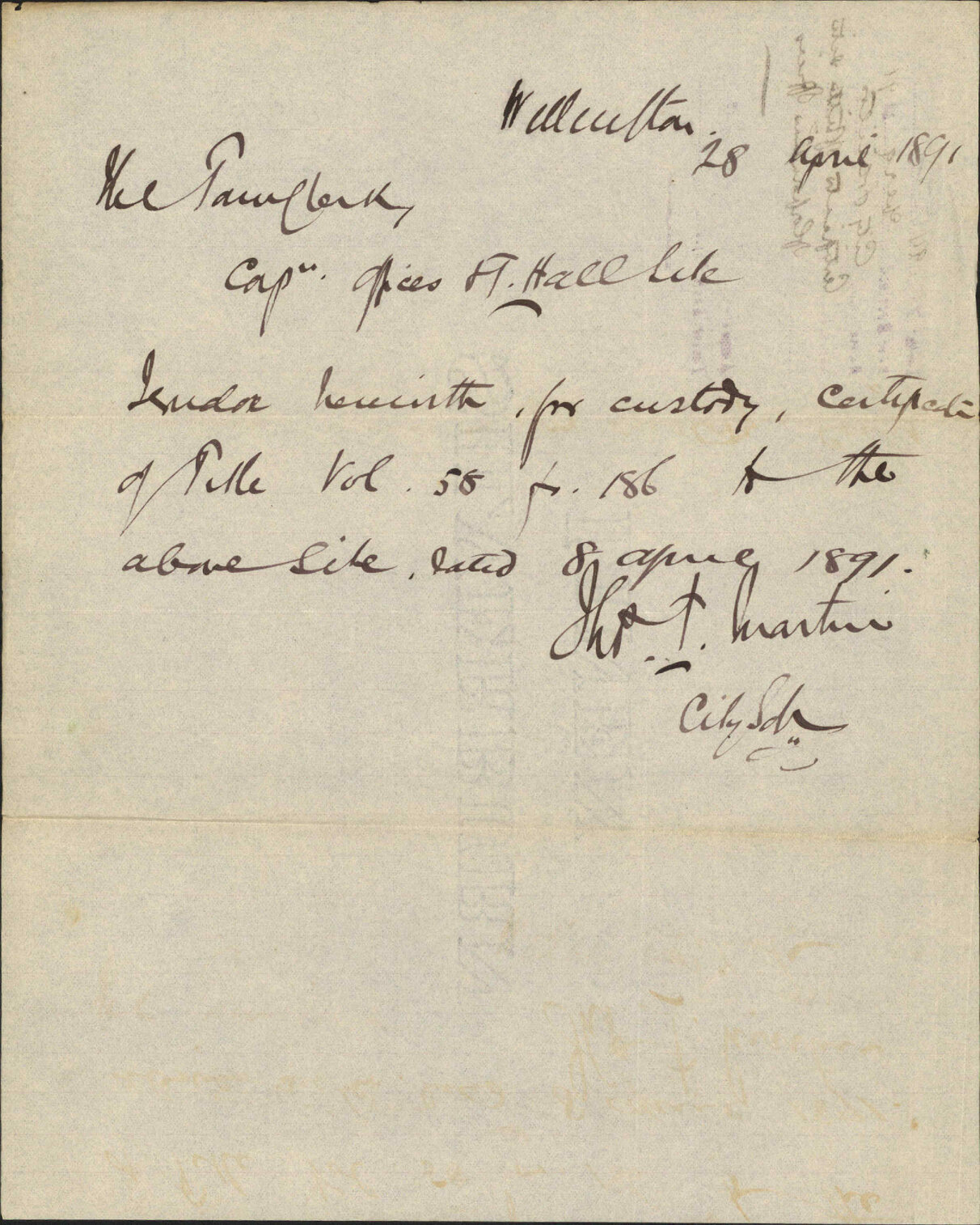Certificate of title site of Corporation Offices - City Solicitor
