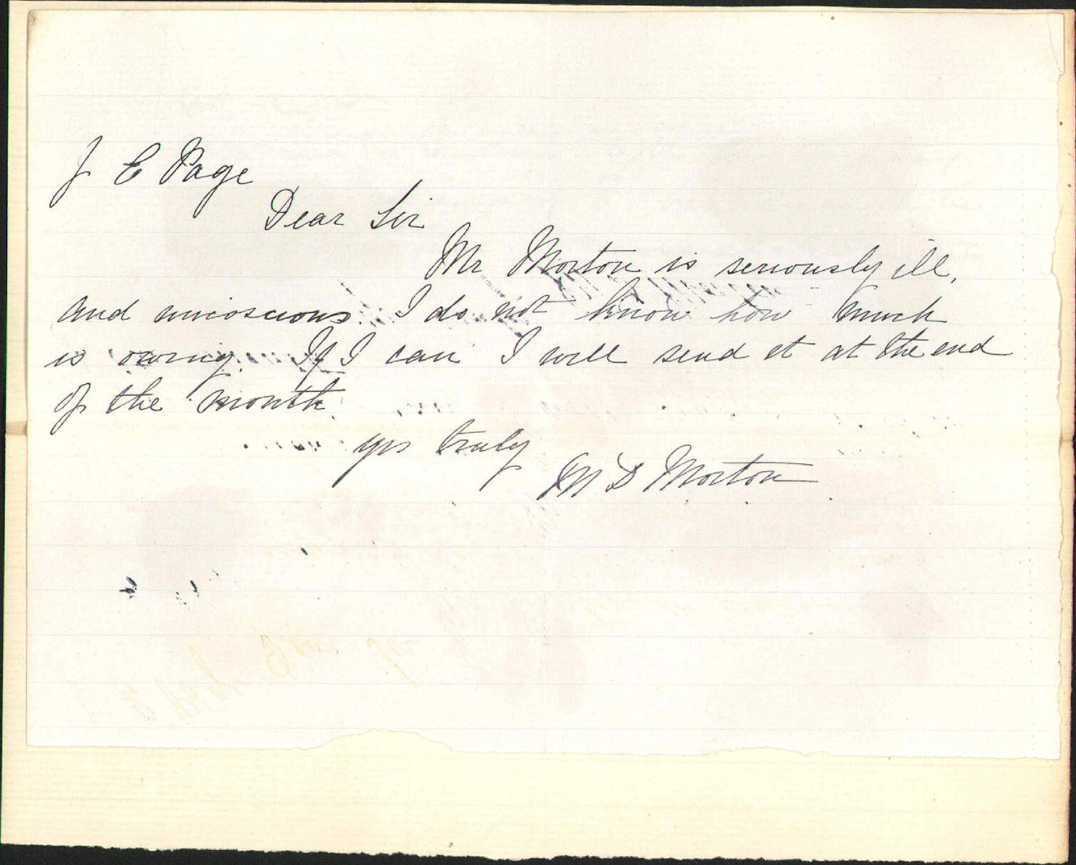 W R Morton's rates - Mrs Morton