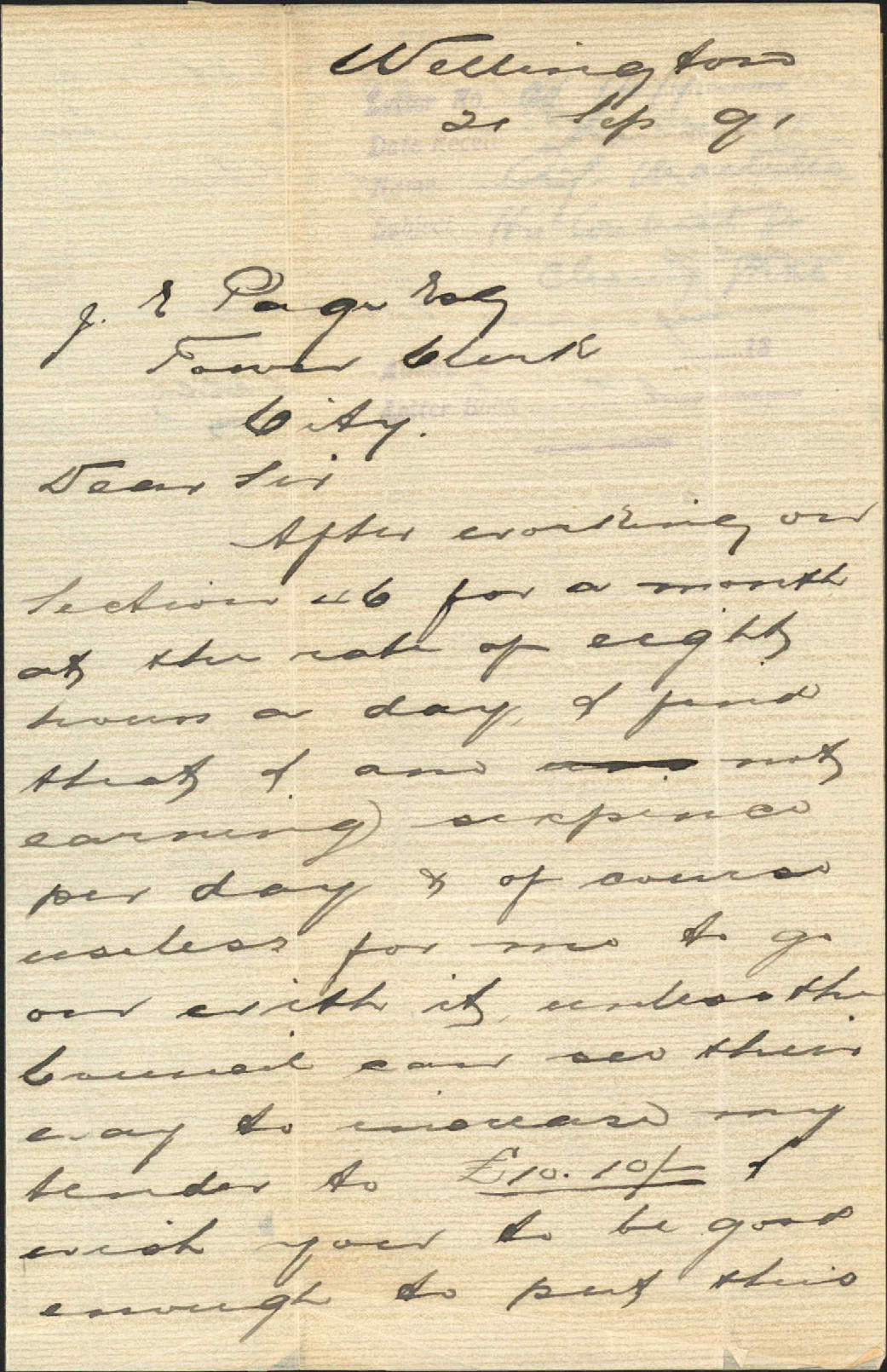 His contract for clearing gorse - A G Martilli