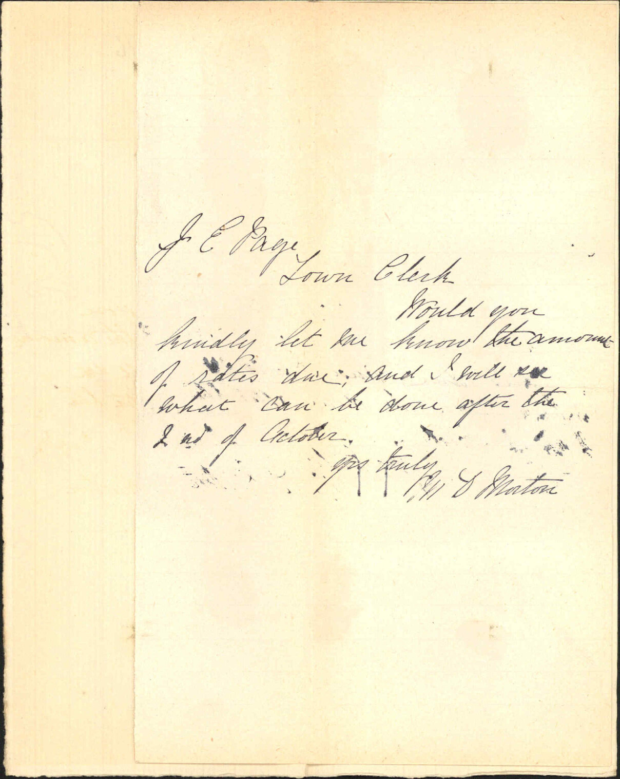 His account for rates - Robert Morton