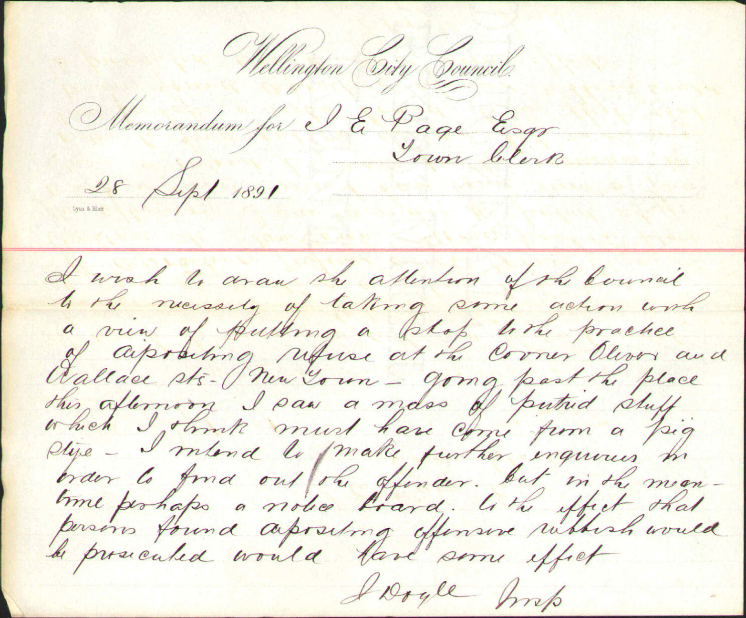 Deposit of refuse at Hutchison Road - City Surveyor