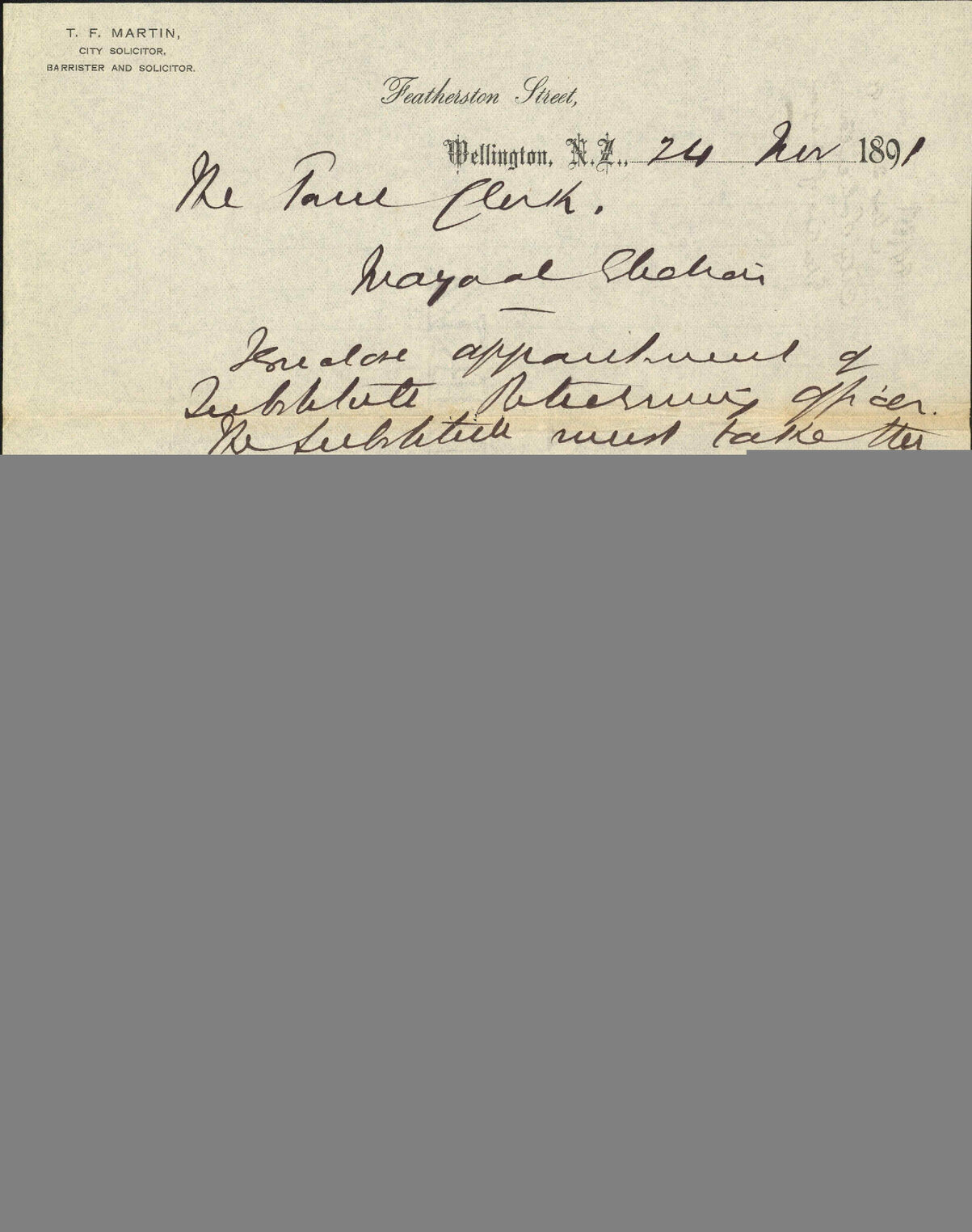 Election of mayor - City Solicitor