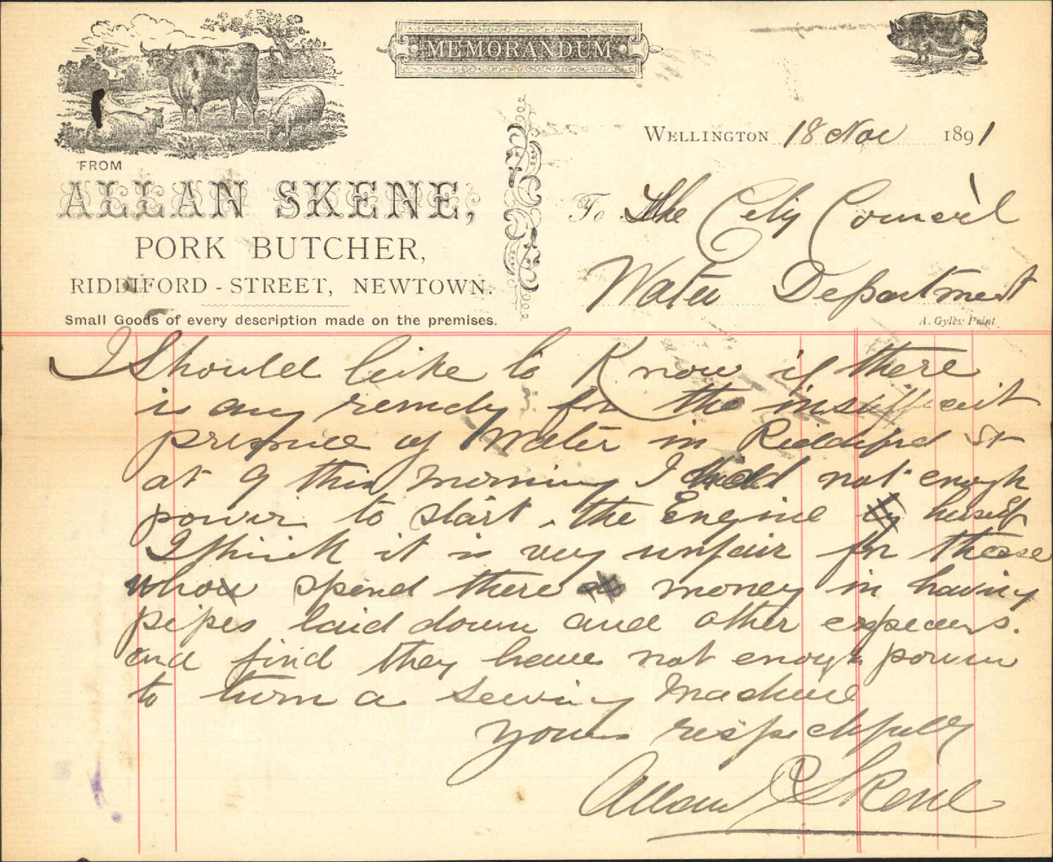 Water supply - Allan Skene