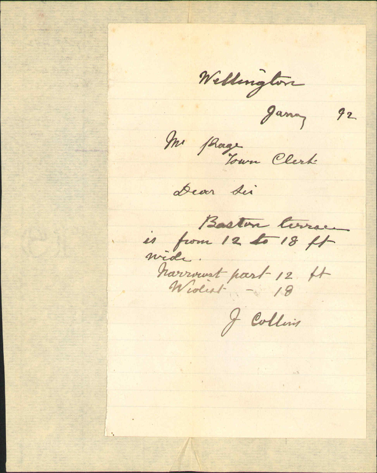 Further regarding Boston Terrace - J Collins