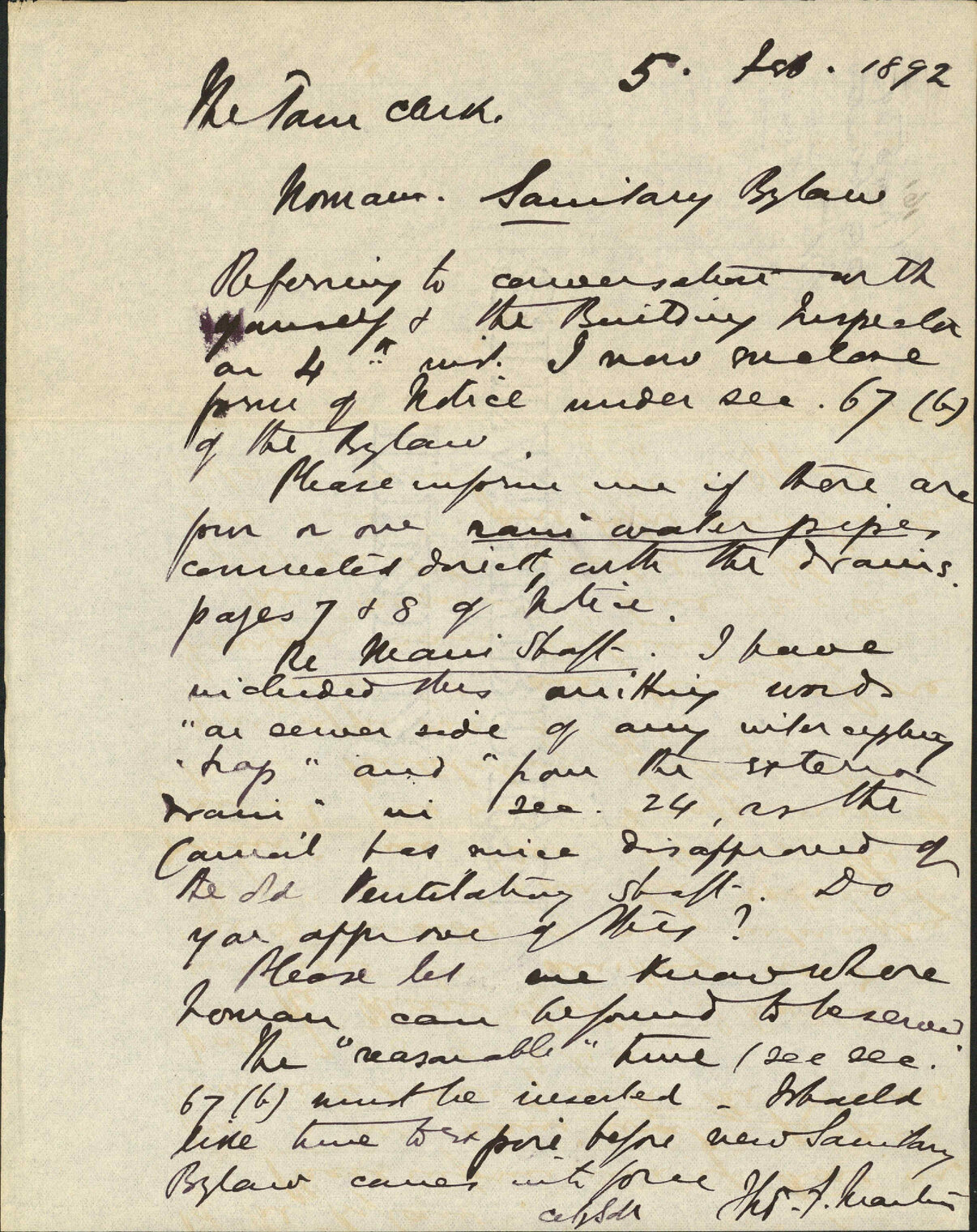J W Noman's case - City Solicitor