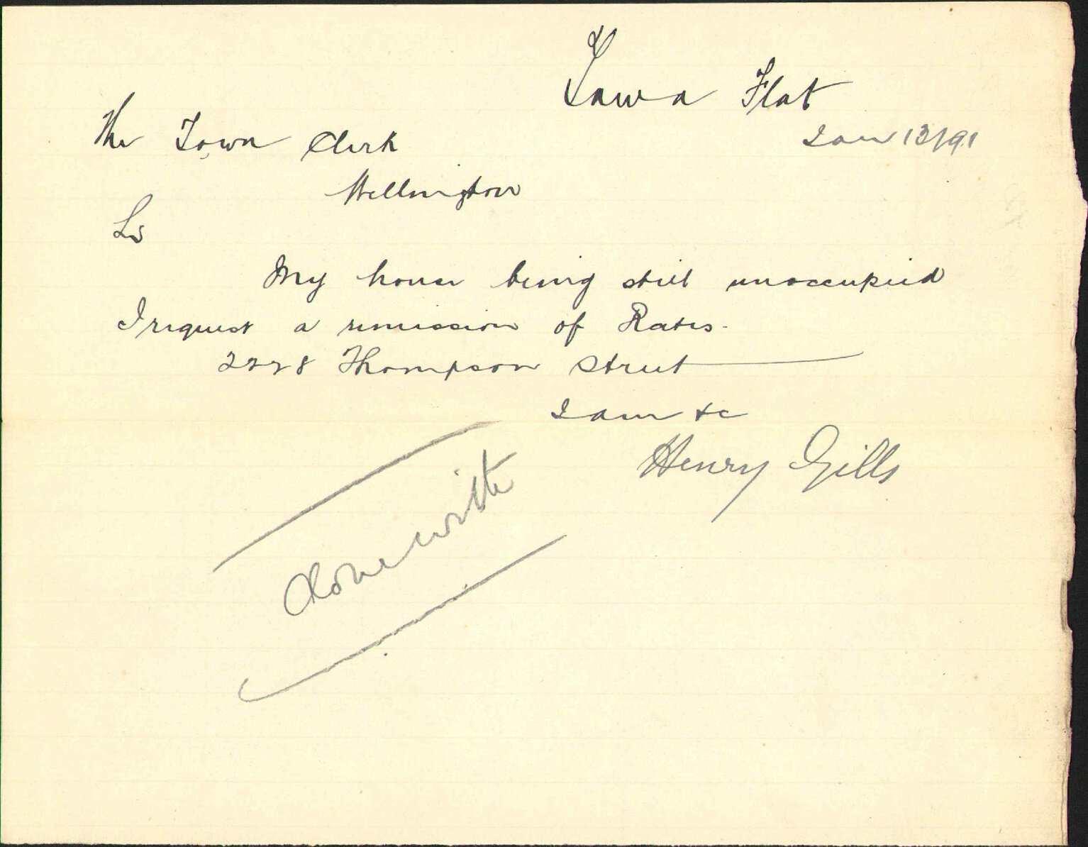 His house unoccupied - Henry Gills