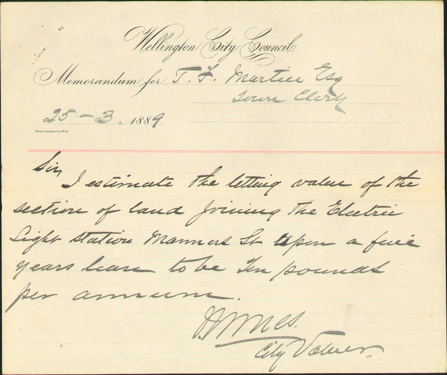 Electric light station Manners Street - City Surveyor