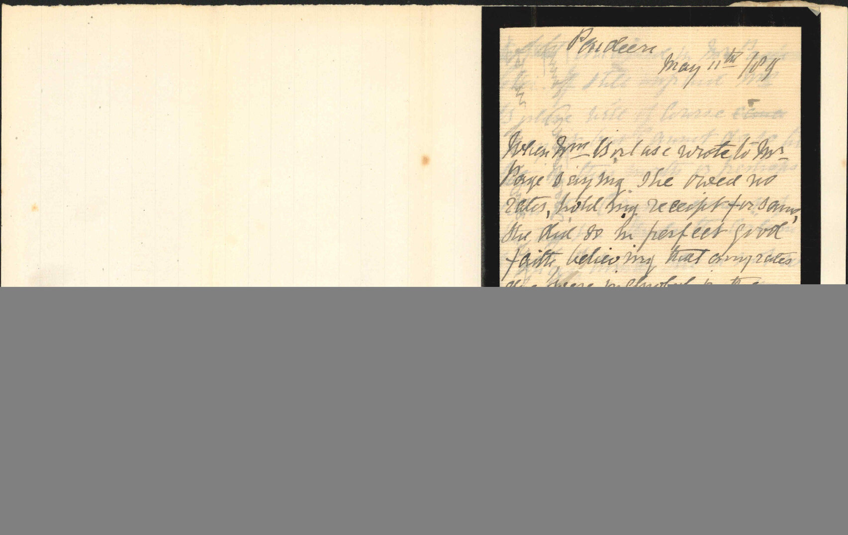 Her account for rates - Mrs Borlase