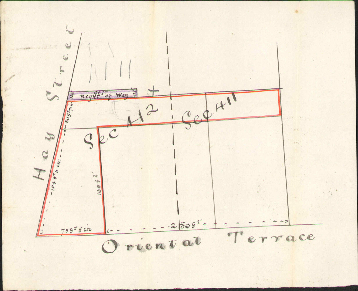 Asking consent to right of way off Hay Street - Brown, Skerrett and Dean
