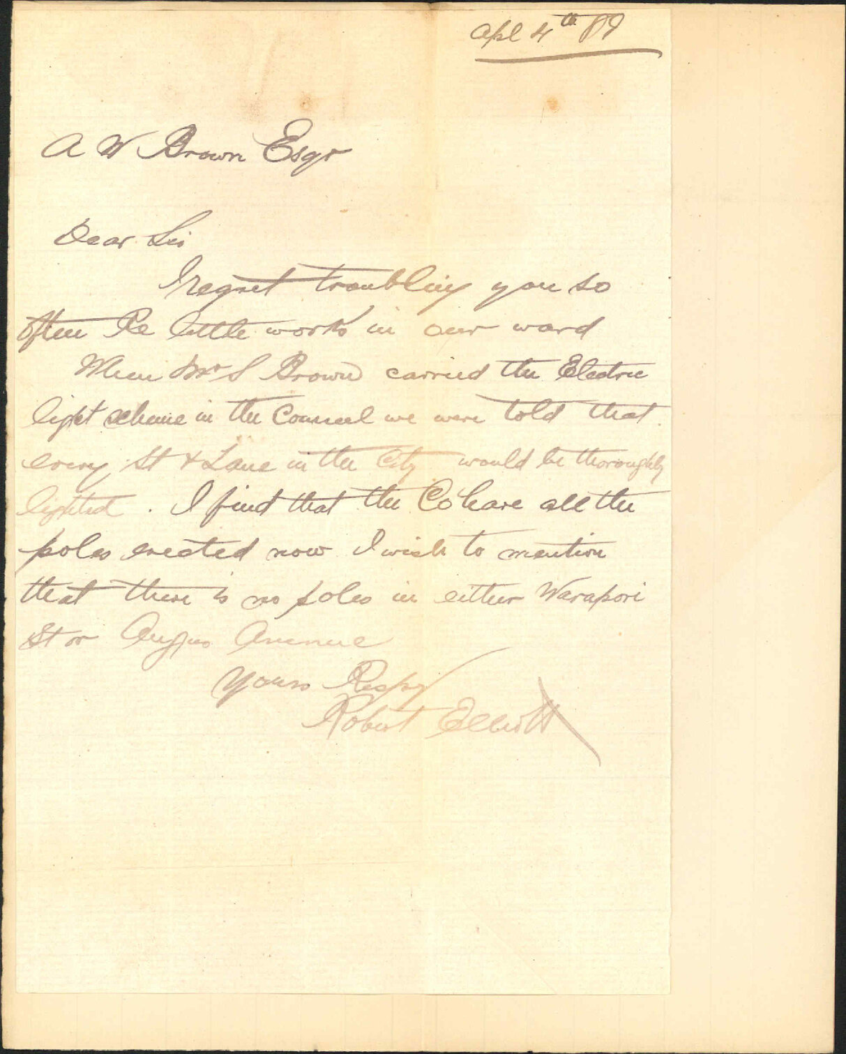 Asking for light in Waripori Street [Te Wharepōuri Street] and Angus Avenue - R Elliott