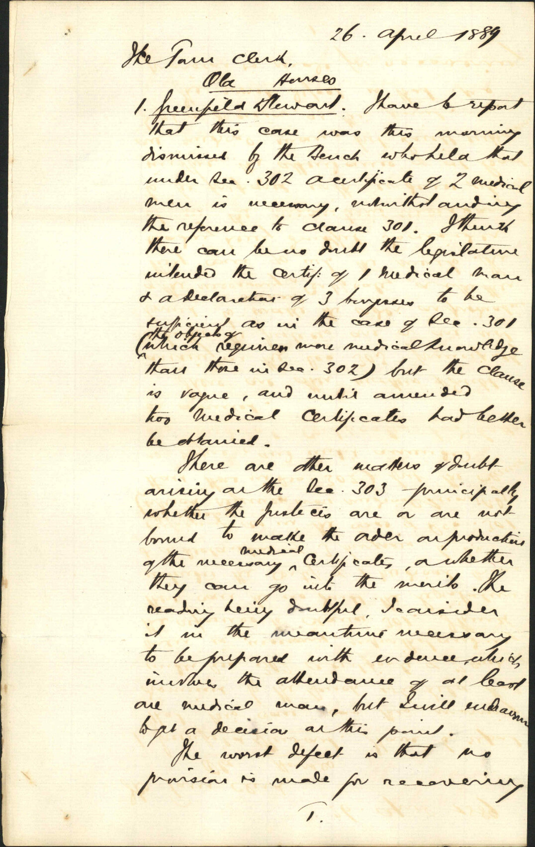 Court case, old houses - City Solicitor