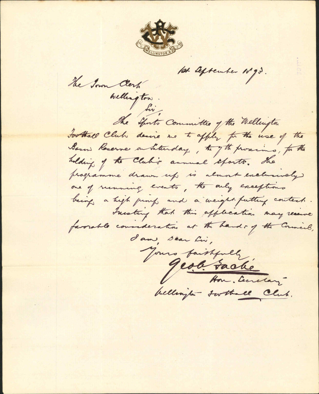 Asking use of Basin Reserve on 7th October - Wellington Football Club