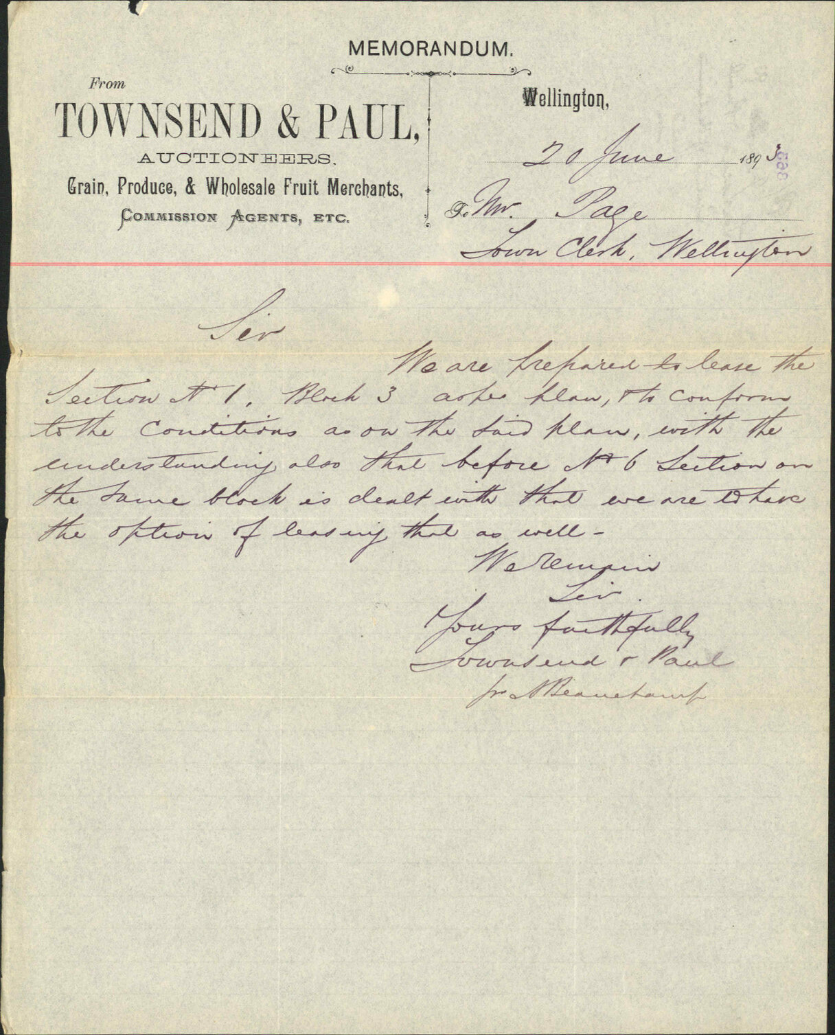 Sections of reclaimed land - Townsend &amp; Paul