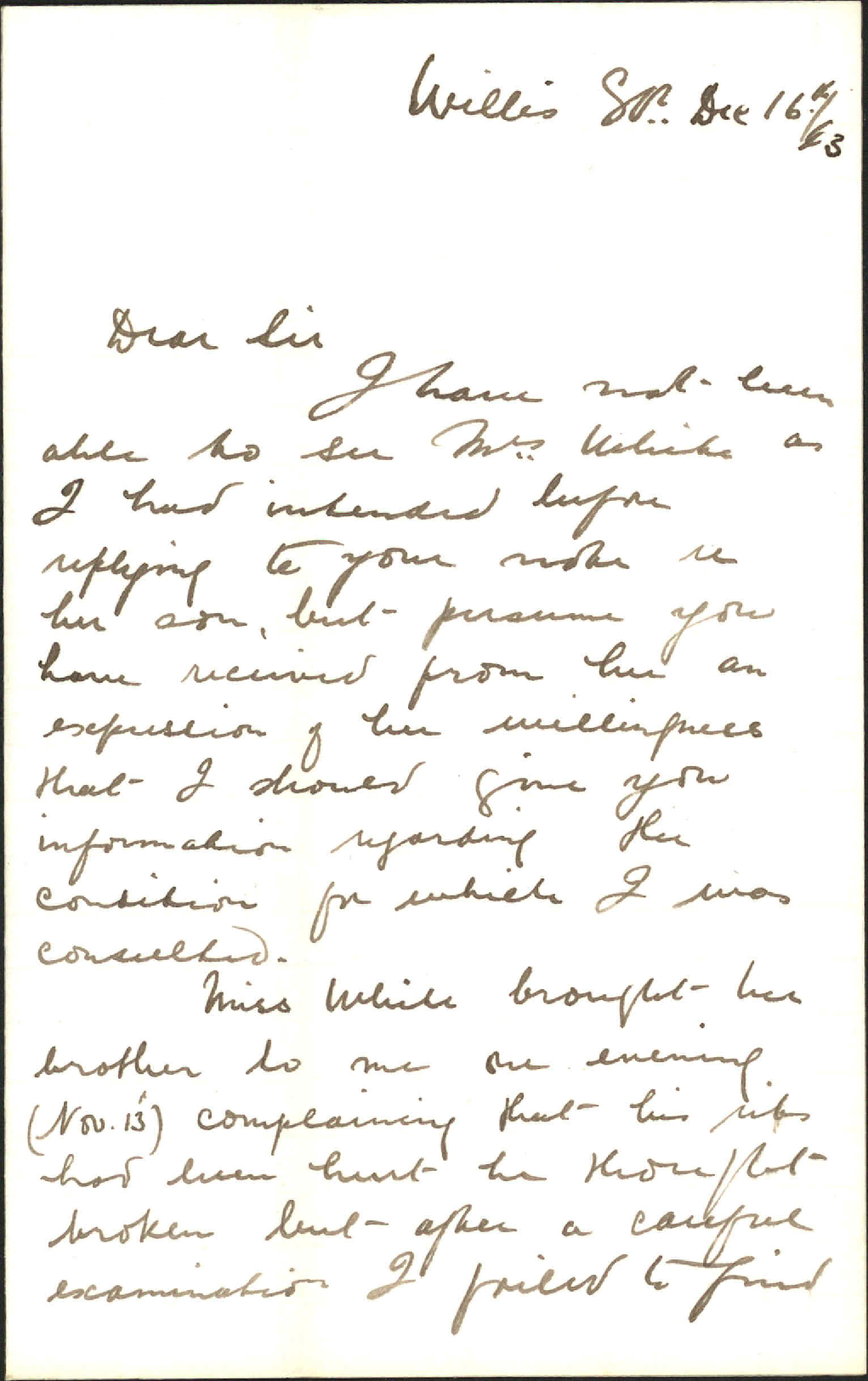 Mrs White's complaint (93/1868) - Dr Chapple