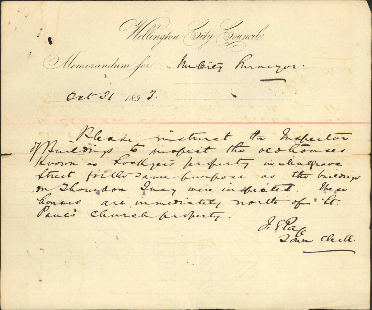 Certificate regarding old houses - Dr. Grace and Mackin