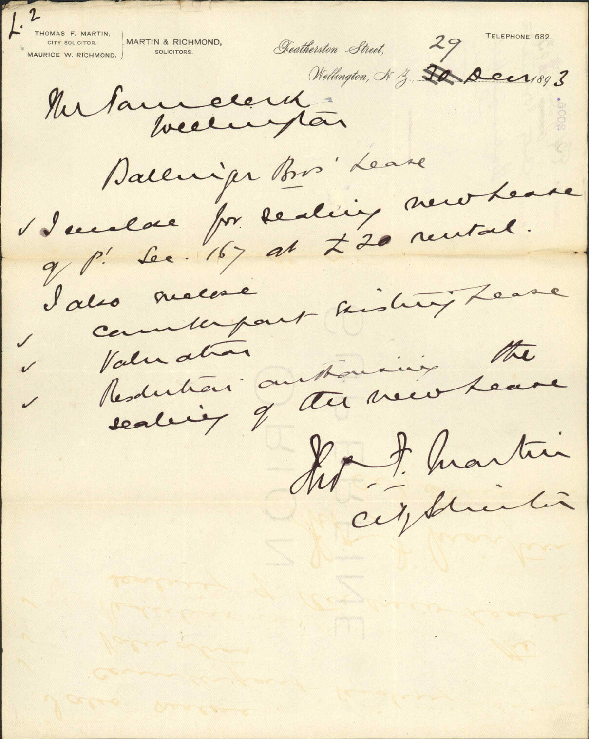 Bollinger Bro's lease - City Solicitor