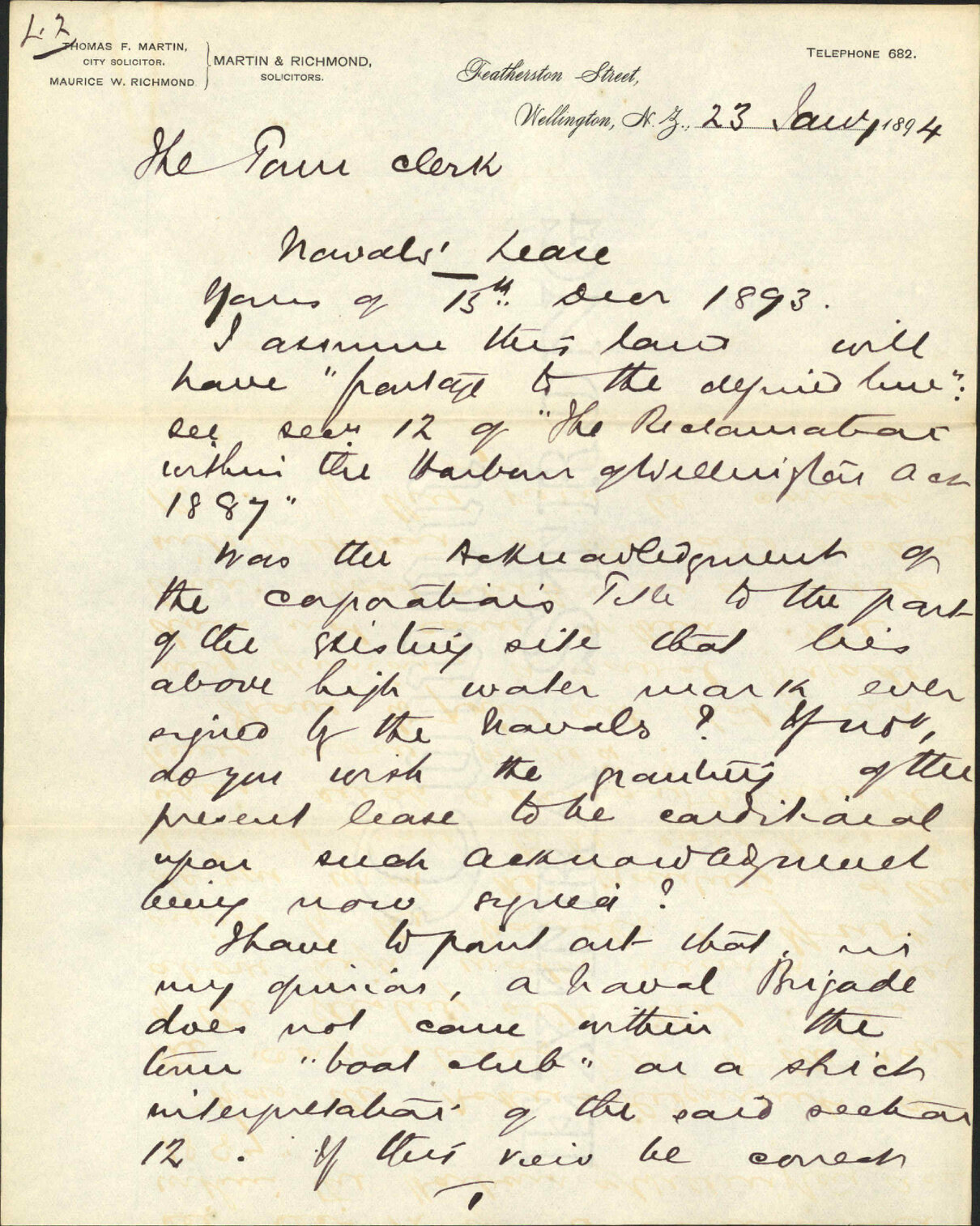 Lease to Wellington Navals - City Solicitor