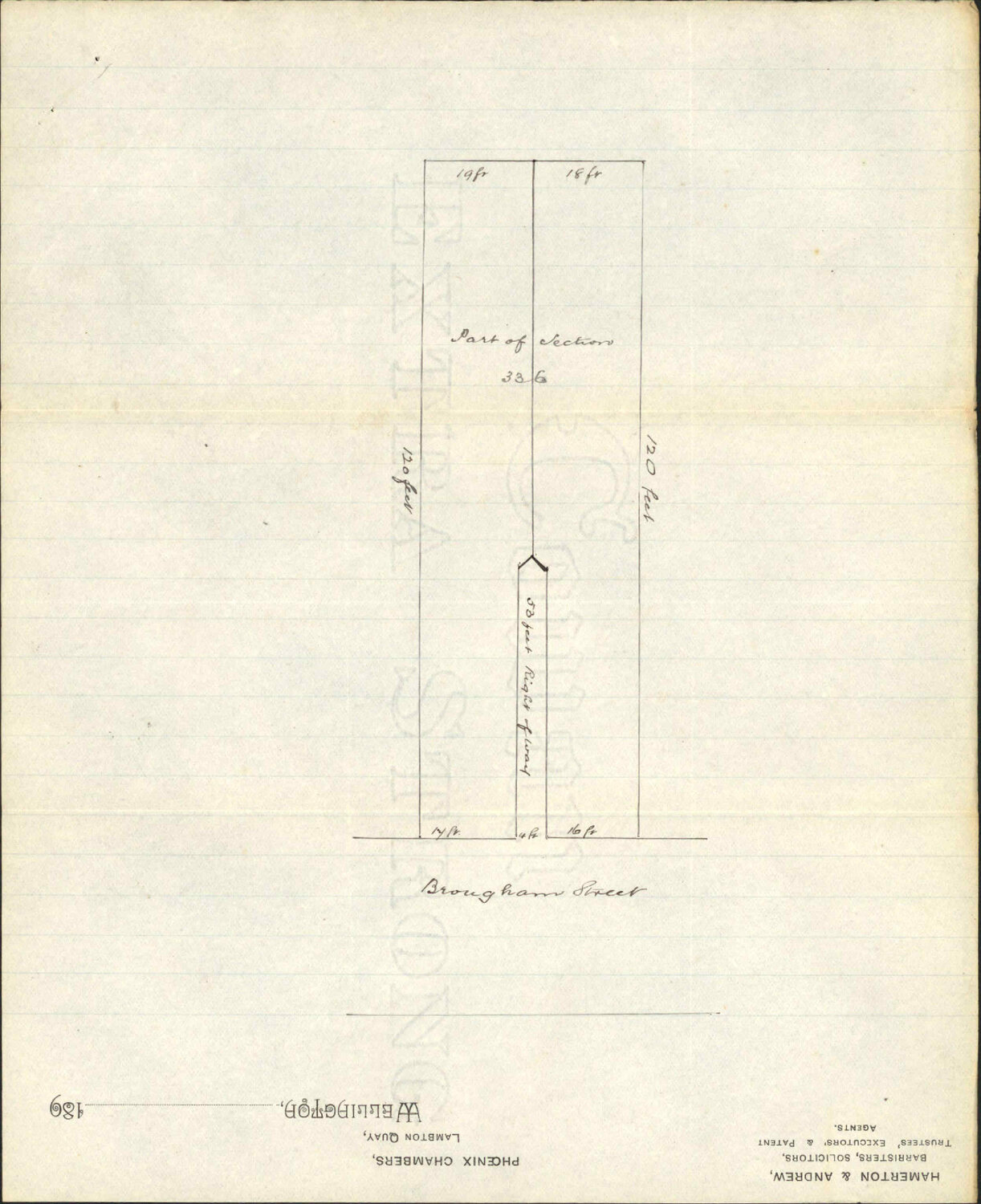 Asking consent to right-of-way off Brougham Street - Hamerton &amp; Andrew