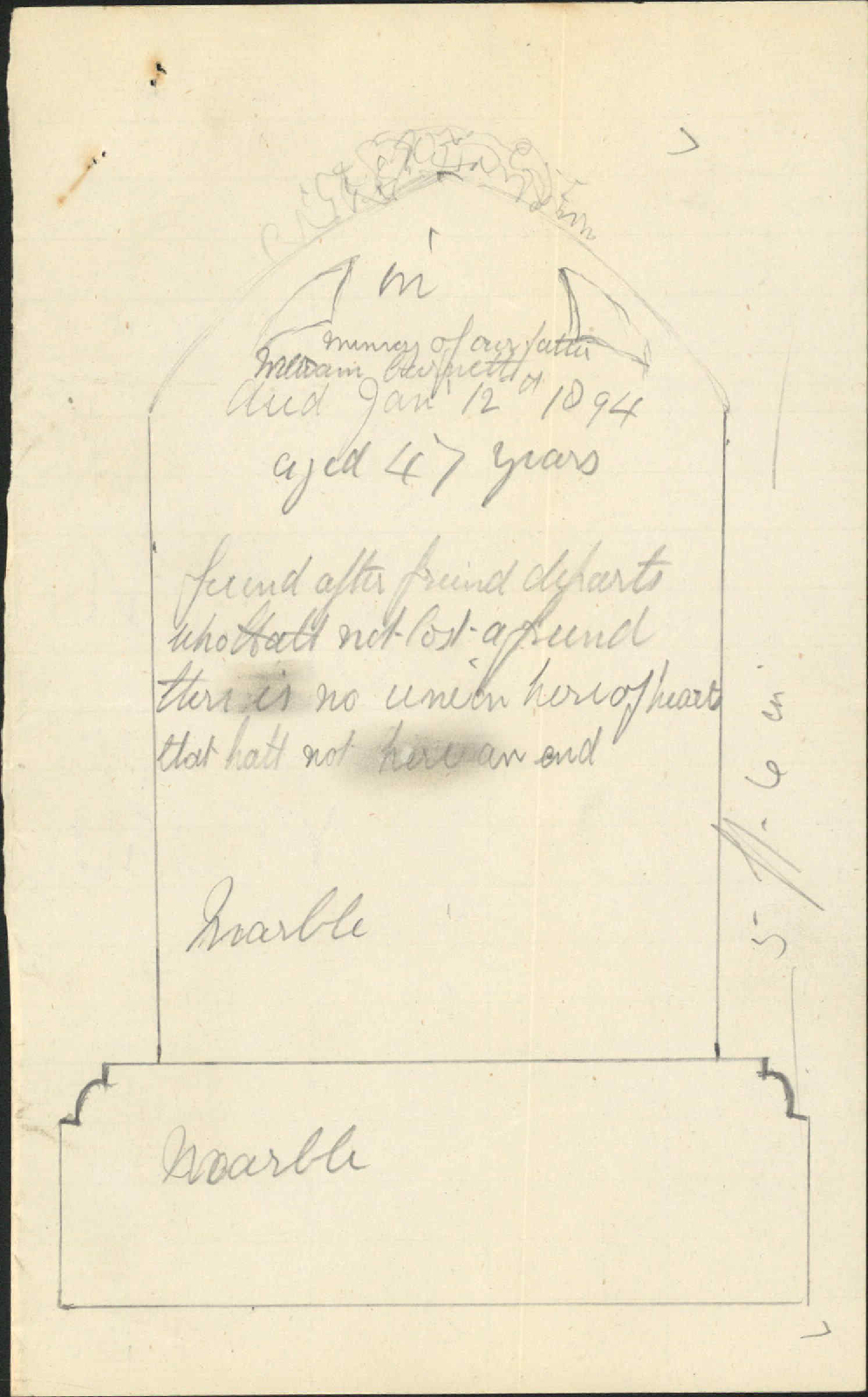 Tombstone at Cemetery - W Mansfield