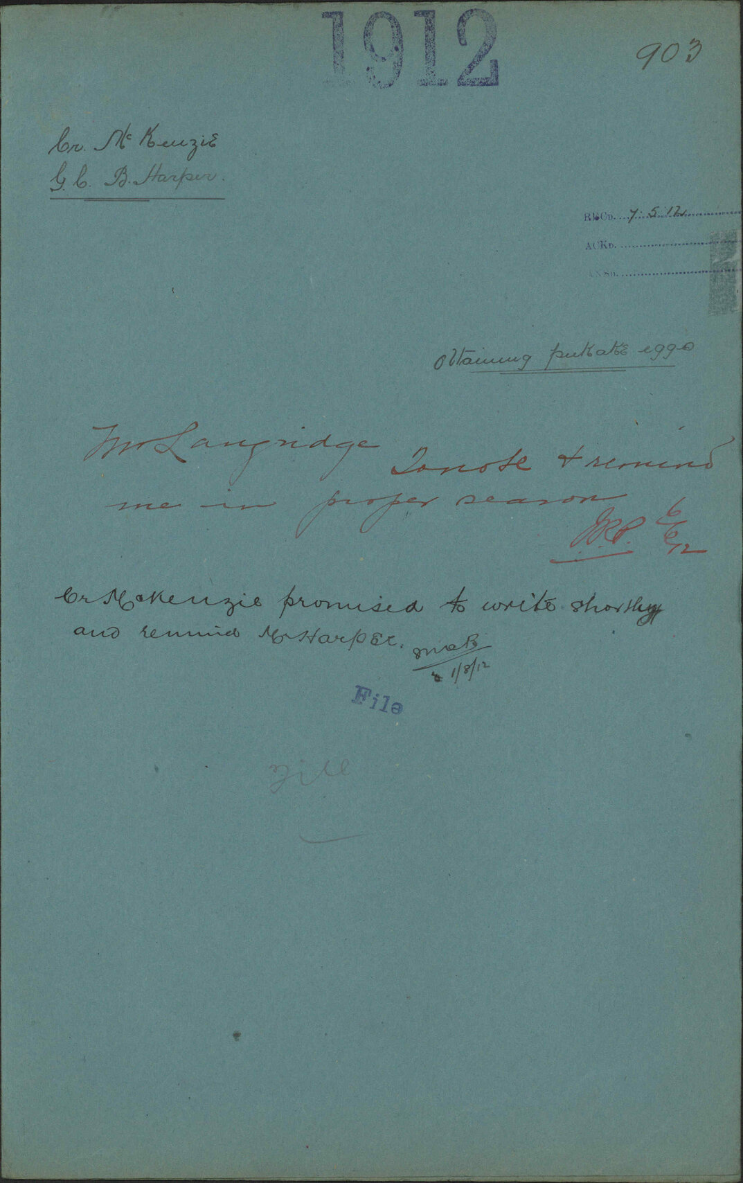 Obtaining pukake eggs - Councillor McKenzie; G C B Harper