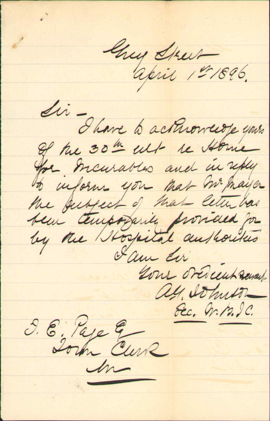 Proposed home for incurables - Wellington Benevolent Institution`