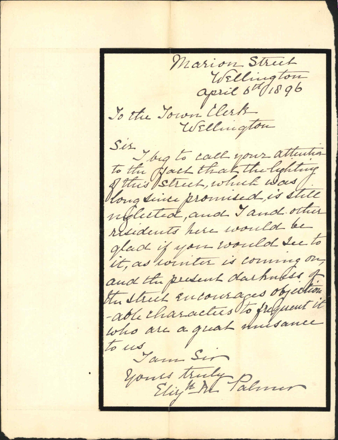 Lighting, Manners Street - Mrs E M Palmer