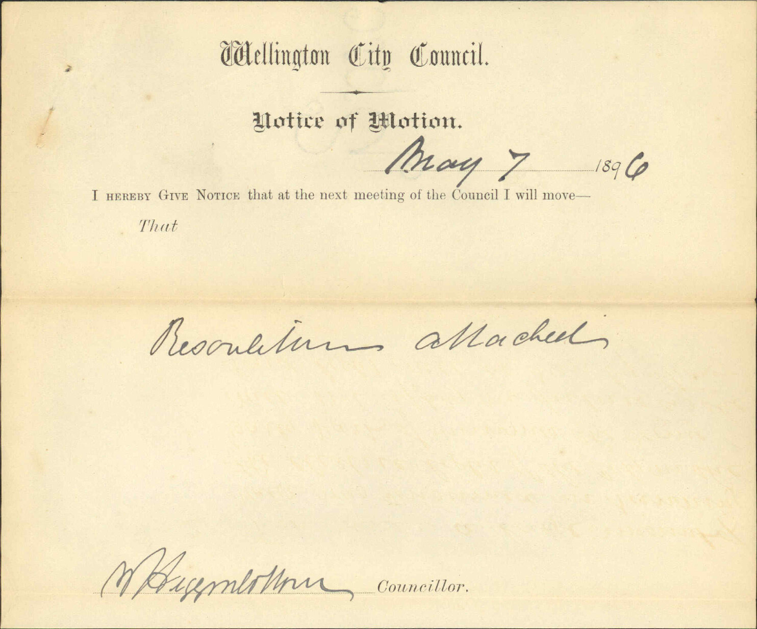 Notice of motion regarding water to high levels - Councillor Higginbottom