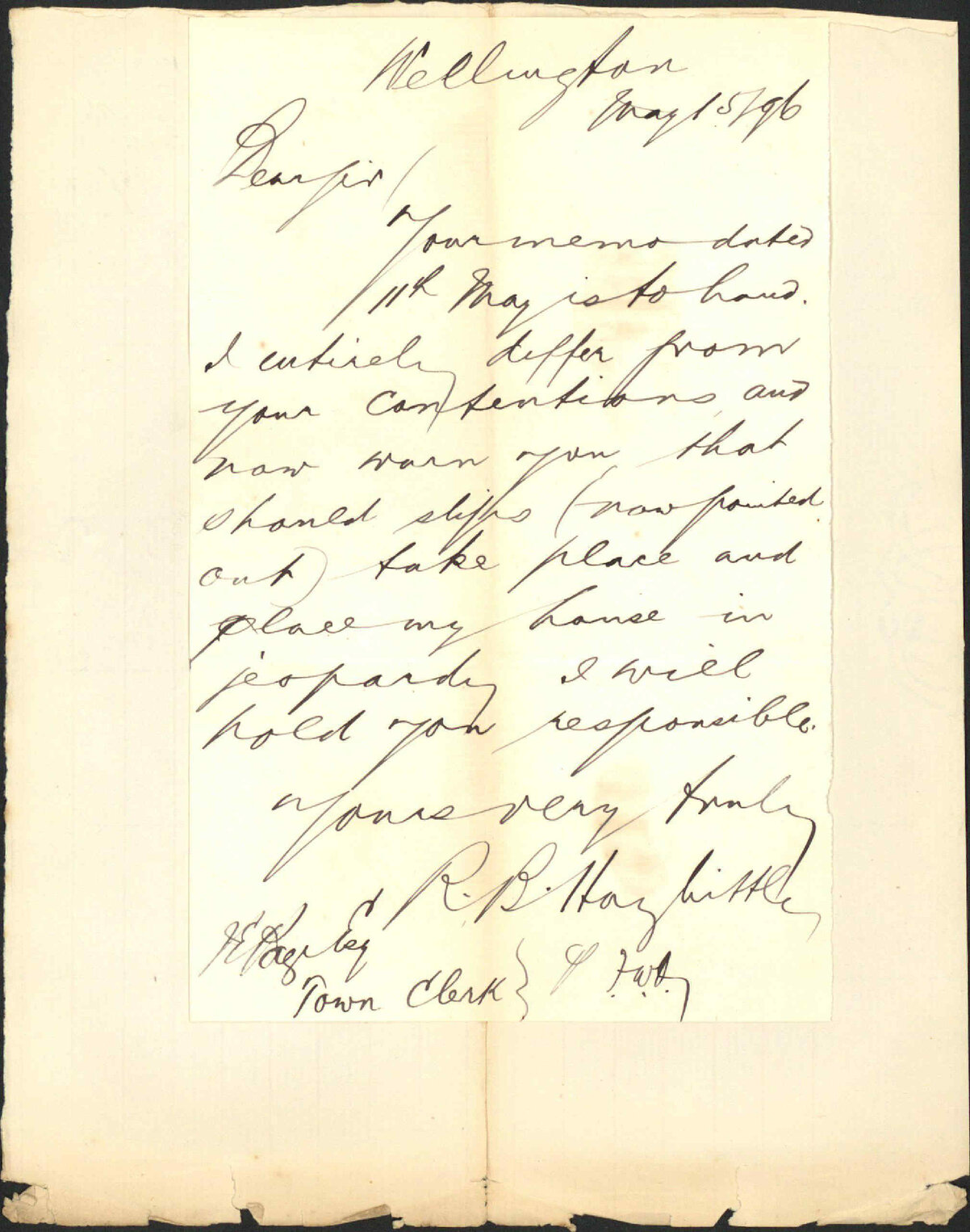 Further regarding 96/699 - R B Haybittle