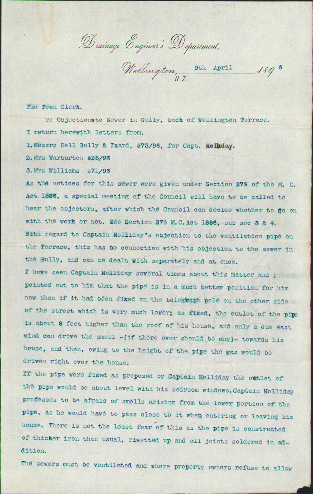 Objection to drains (Mrs Warburton and others) - Drainage Engineer
