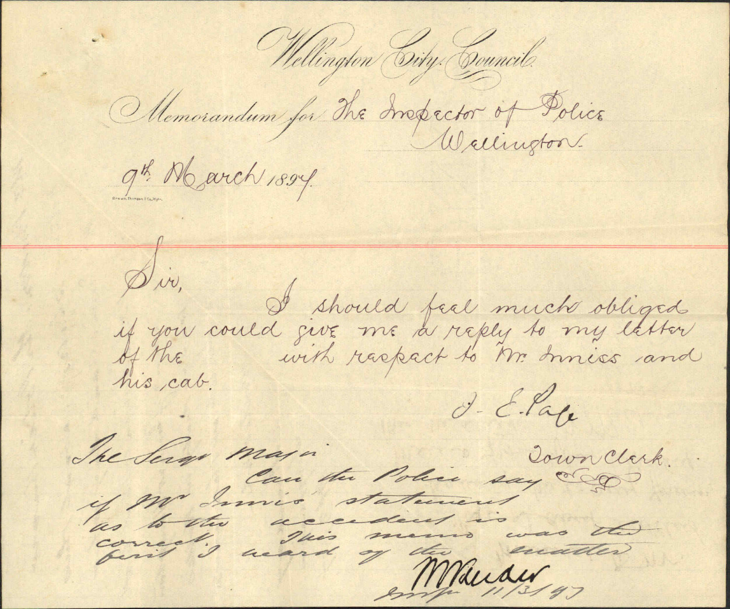 Complaint regarding H Innes - Inspector of Vehicles