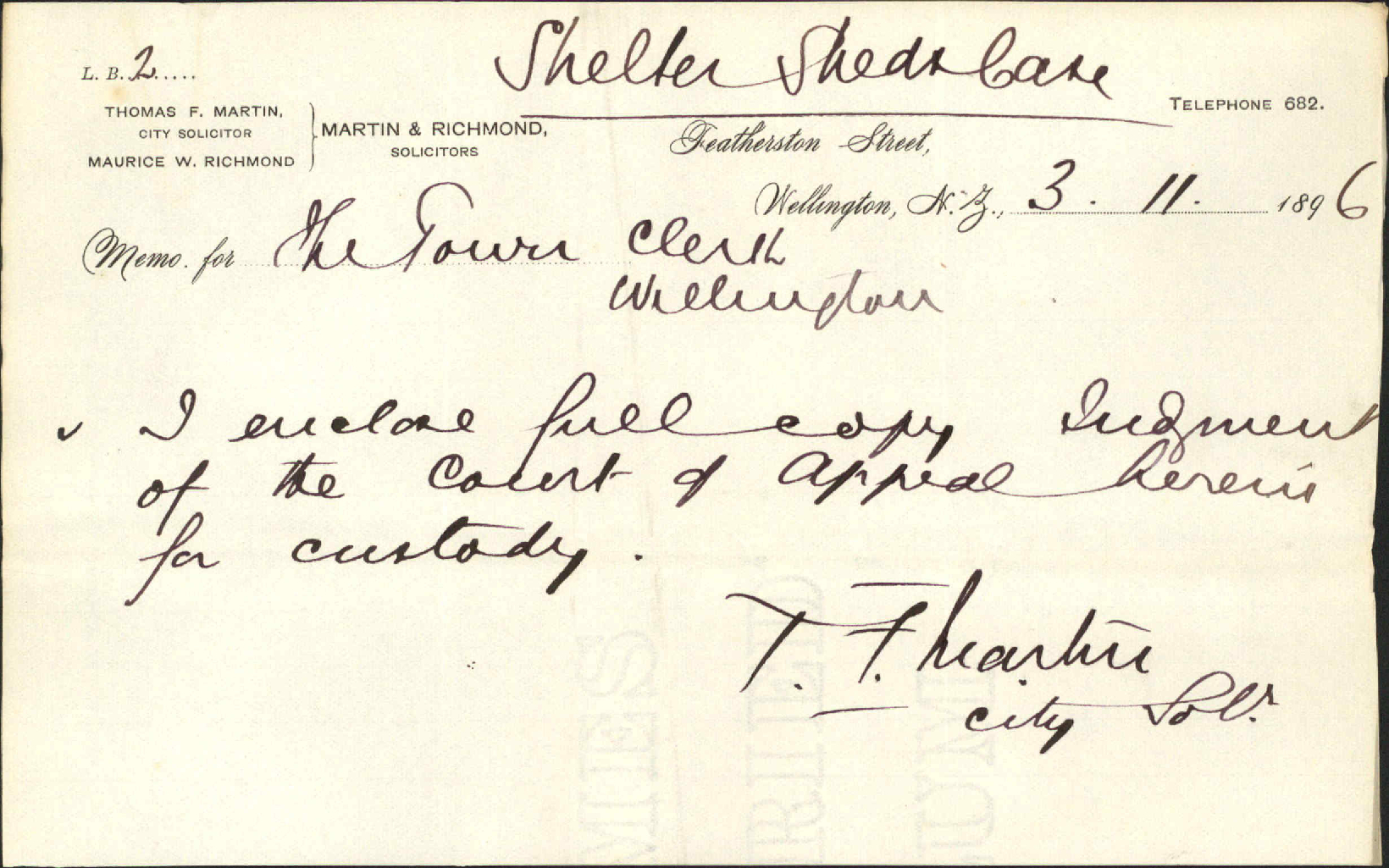 Shelter sheds case (copy of judgement) - City Solicitor