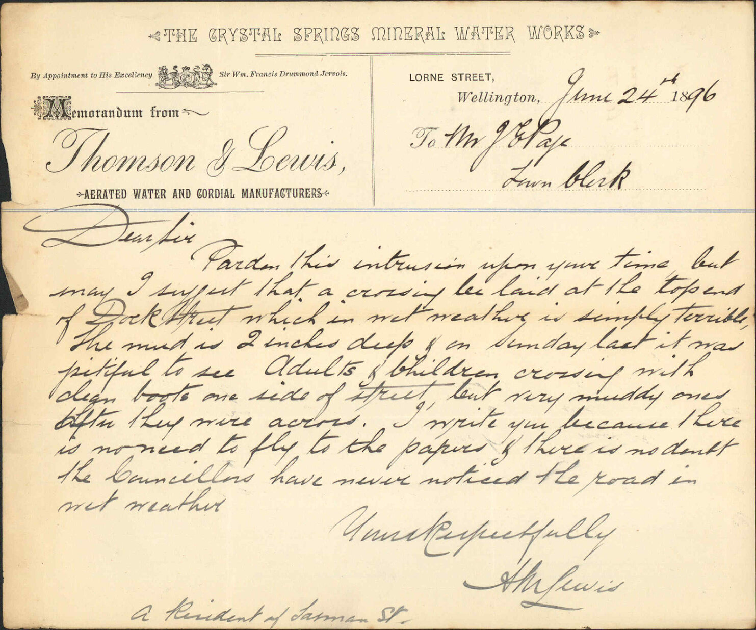 Asking for crossing at Dock Street - A M Lewis