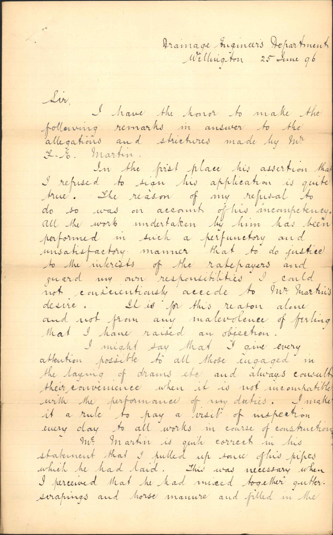 F E Martin's drain-layer's license - Drainage Engineer