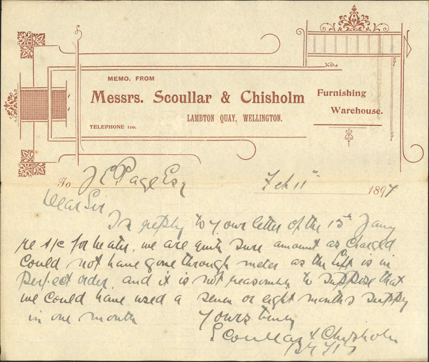 Their water account - Scoullar &amp; Chisholm