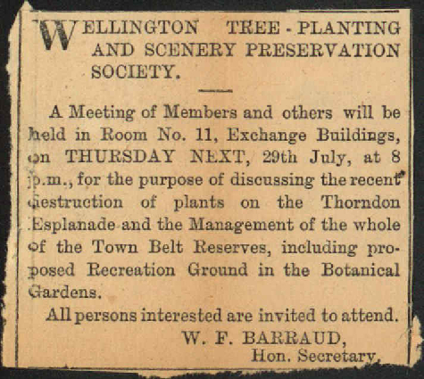 Meeting on Friday next - Wellington Scenery Preservation Society