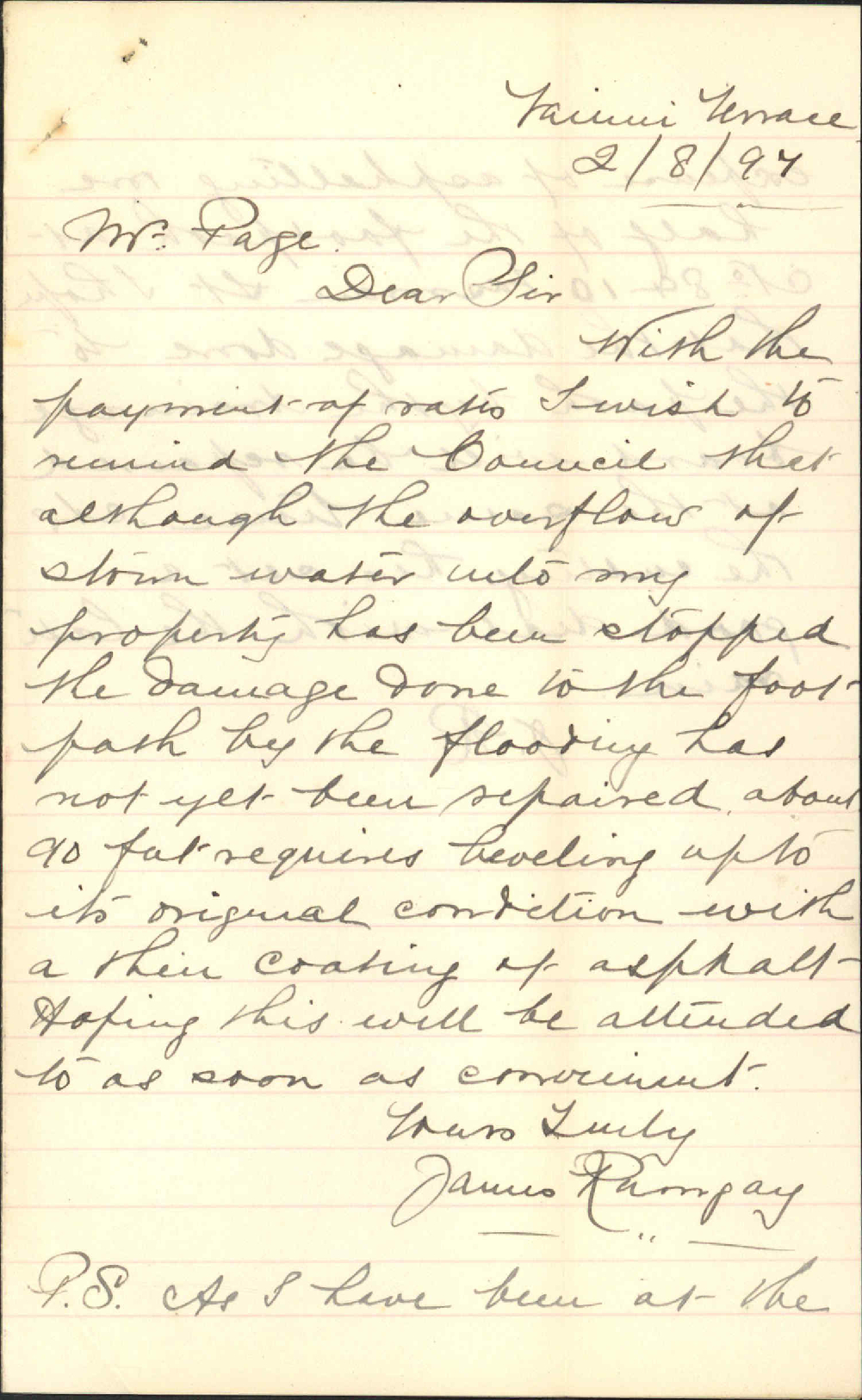 Asking repairs at his premises - James Rumgay