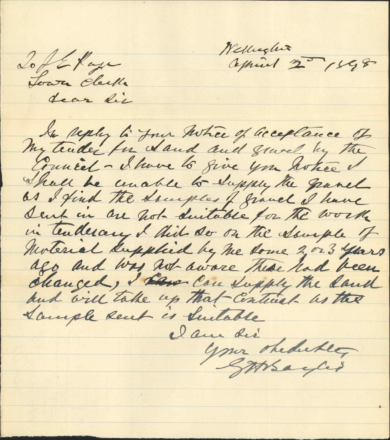 His tender for gravel - G H Baylis