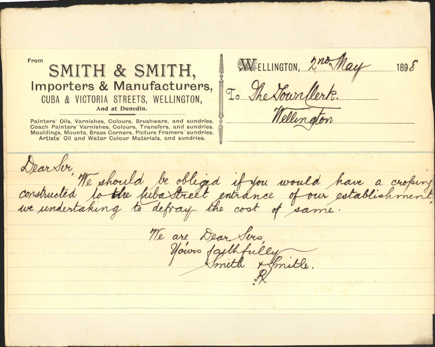 Asking for crossing - Smith &amp; Smith