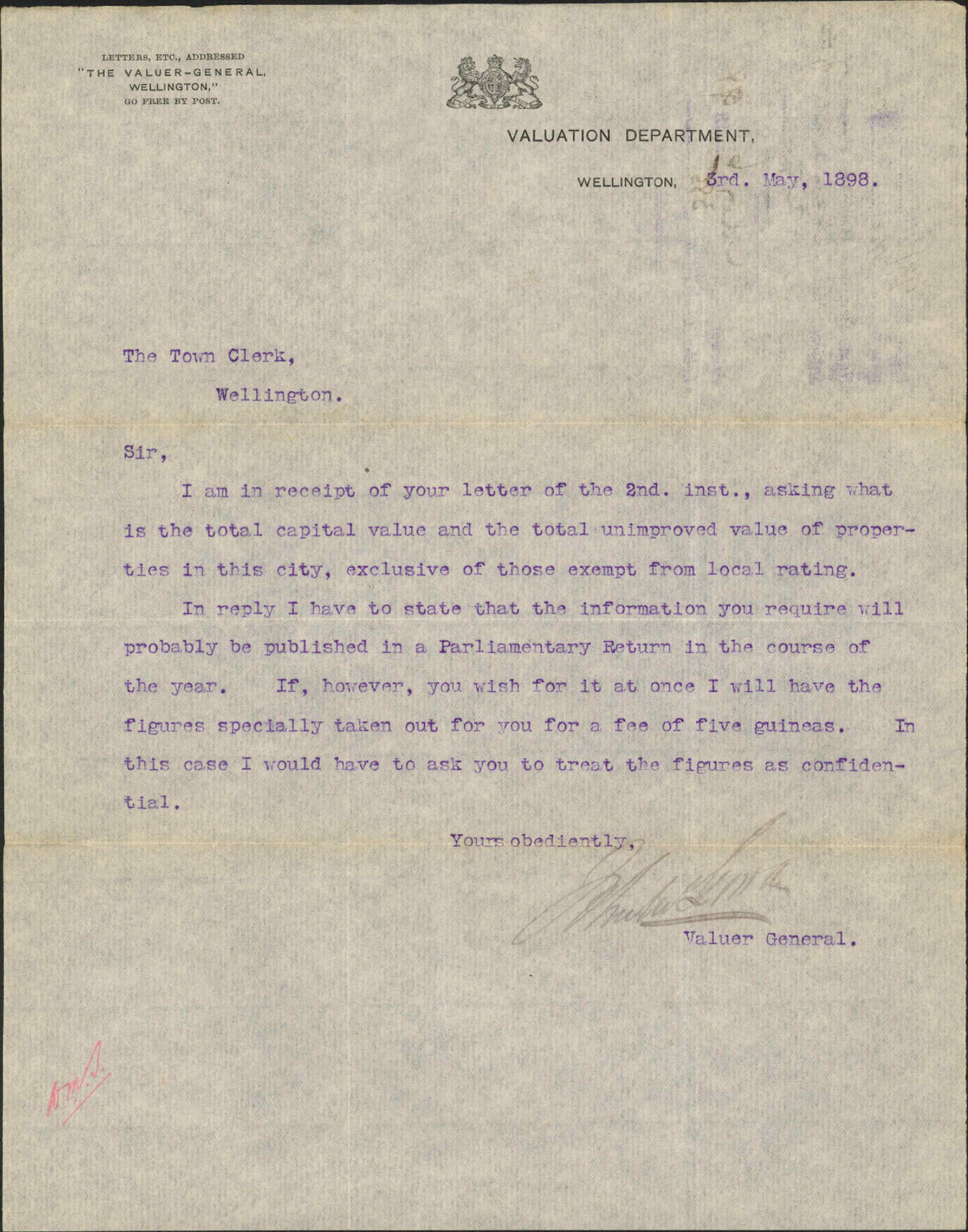 Assessment of the City - Commissioner of Taxes